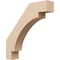 Ekena Millwork 3-inch W x 16-inch D x 16-inch H Merced Rough Cedar Woodgrain TimberThane Knee Brace, Primed BRCUR03X16X16MRCRCPR - alternate 1